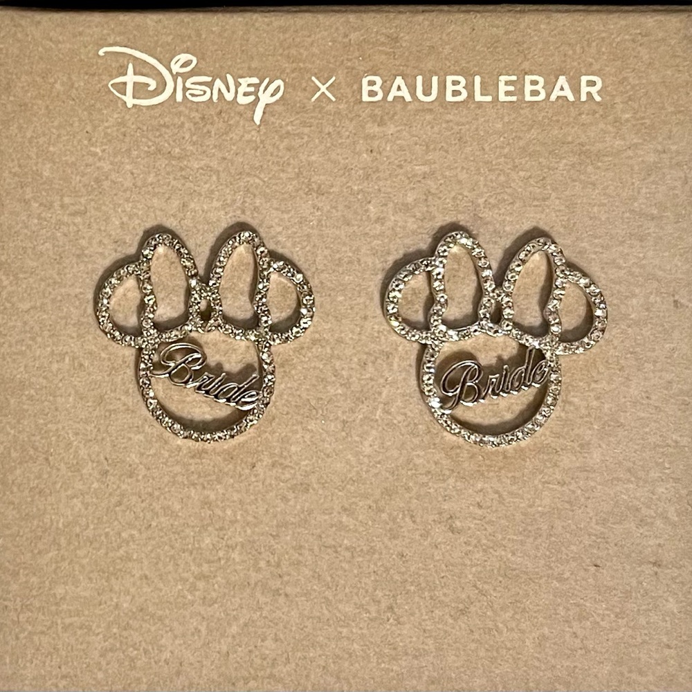 Disney Baublebar Bride Earrings rhinestone